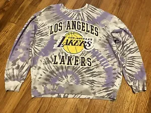 Los Angeles Lakers Girls Tie Dye Large Sweatshirt - Picture 1 of 4