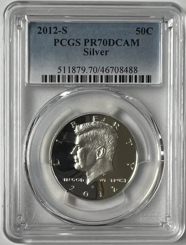 2012 S Proof Silver Kennedy Half Dollar PCGS PR70DCAM Cover