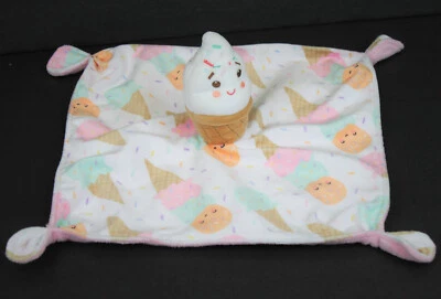 Mary Meyer Pink Ice Cream Lovey Security blanket Plush Baby Toy 10" x 10" - Image 1 of 4