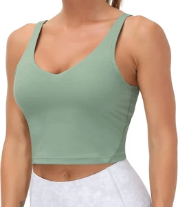 Womens' Sports Bra Longline Wirefree Padded with Medium Support - Picture 1 of 12