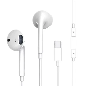 USB-C Typ C Przewodowe słuchawki douszne do iPhone 16 15 Pro Max Plus - Zdjęcie 1 z 6