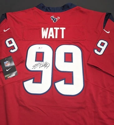Футболка с автографом JJ Watt Houston Texans с сертификатом подлинности - Изображение 1 из 4