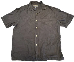 Nat Nast Luxury Originals Shirt Mens Large Black Silk Vintage Relaxed - Picture 1 of 14