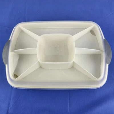 PAMPERED CHEF Chillzanne Egg Veggie Rectangle Server Tray #2781 Holiday Party - Image 1 of 4