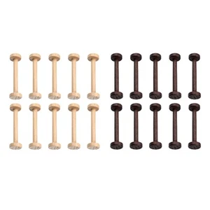 10x Wooden Spool Sewing Bobbins Wire Weave Spool Wood Ribbon Spool Empty Spool - Picture 1 of 15