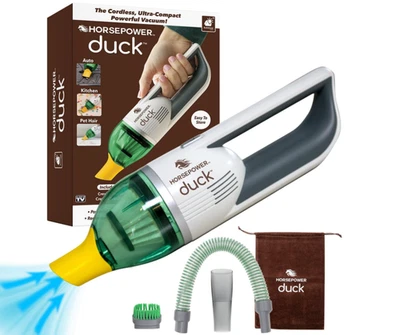 NEW Horsepower Duck Vacuum Ultra Compact Cordless Easy to Store - Free Shipping