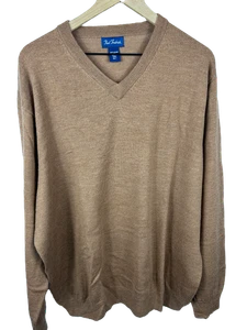 Paul Fredrick Brown Sweater (100% merino wool) - Picture 1 of 5