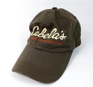 Cabelas Adult OSFM Khaki Green Cotton Adjustable Baseball Cap Hat - Picture 1 of 9