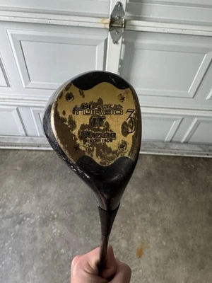 VINTAGE Black Turbo II Mizuno 7 Japan Techno Flex 1610 Graphite Shaft Golf Club - Image 1 of 4