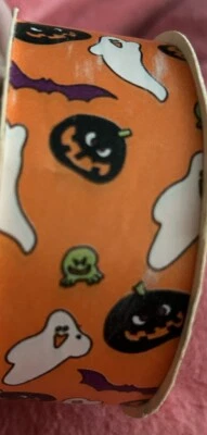 Halloween Vintage Berwick Craft Ribbon 12ft x 1 7/16” Flora Satin Waterproof USA - Image 1 of 4