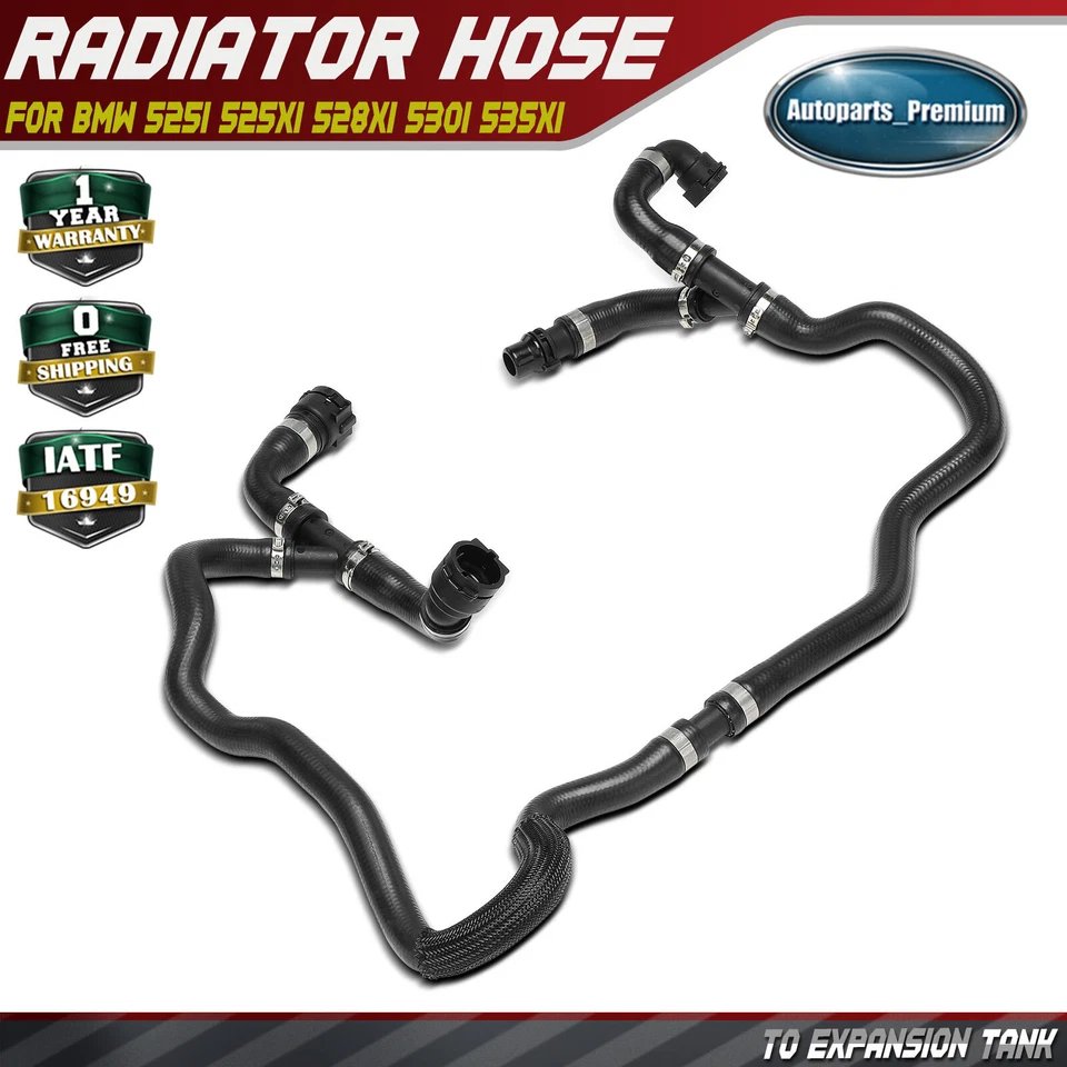 Manguera de refrigerante de radiador para BMW 525i 2006-2007 528xi 530i 535xi para tanque de expansión Foto 1 de 4
