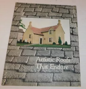 ARTISTIC ROOFS THAT ENDURE - Vintage 1920's AMBLER ASBESTOS TRADE CATALOG - Foto 1 di 3