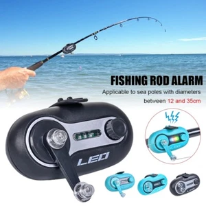 1PCS Fishing Sea Rod Sound Light Alarms Indicator Siren Pole Tip Clip Bell Tool - Picture 1 of 12