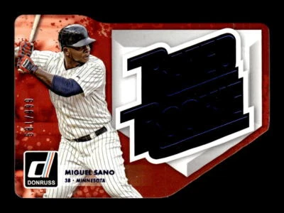 2016 Donruss #RRDC1 Miguel Sano Rated Rookie Die Cut Blue #/999 - Image 1 of 2