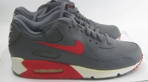 Nike Air Max 90 Essential Dark Grey/University Red 537384 061 MEN Size 9 - Picture 1 of 13