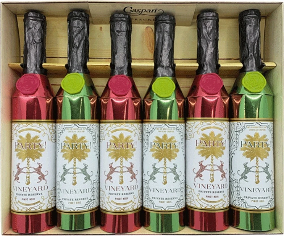 Caspari Wine Tasting Celebration Crackers - 6 Crackers (CK159.10)