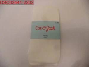 NWOT - Stain, Cat & Jack Girls' Fresh White Tights, Size 4-6X 490360922447 - Picture 1 of 7