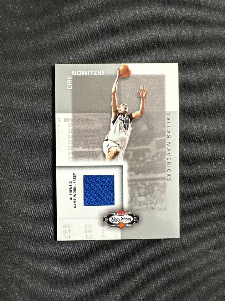02-03 Fleer Box Score Dirk Nowitzki Jersey Card Mini - Image 1 of 2