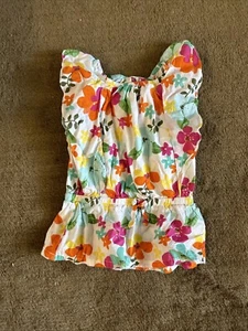 CRAZY 8 Girls Bright Spring Floral Jumper Dress, Size 4T - Picture 1 of 1