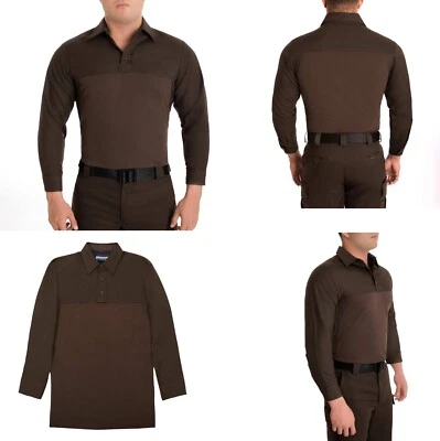 S-33 BLAUER 8971 ARMORSKIN BASE UNIFORM SHIRT LONG SLEEVE SHERIFF BROWN 14.5X33 - Image 1 of 4
