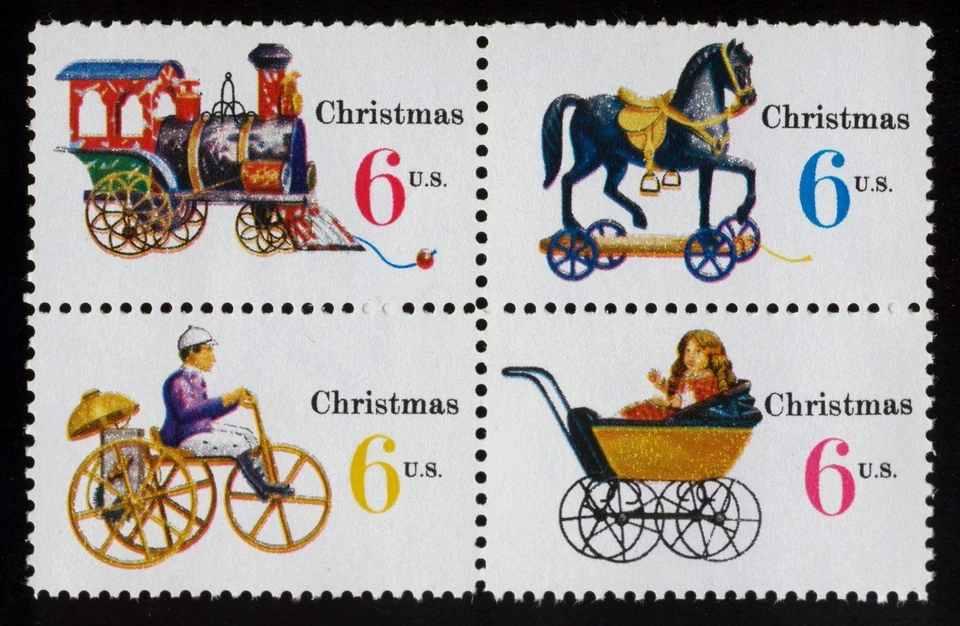 Juguetes antiguos #1418b 6c, bloque Se-Tenant, como nuevo **CUALQUIER 5 = ENVÍO GRATUITO** Foto 1 de 1