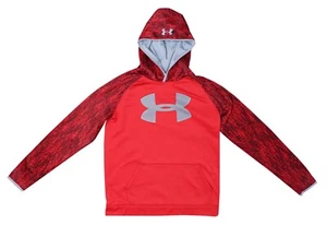 UNDER ARMOUR Kids Boys' COLDGEAR Bright Red Athletic Hoodie Sweatshirt Size YXL - Picture 1 of 5