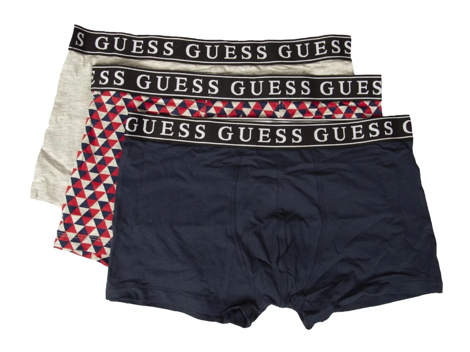 Boxer uomo GUESS confezione 3pezzi tripack elastico a vista cotone elasticizzato - Immagine 1 di 1
