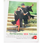Coca Cola Print Ad,1961 Graduation Cap & Gpwn Bottle / Calvert Whiskey10"x13"