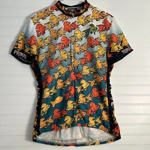Primal Wear Damen XL Fischdruck drei Gesäßtaschen Radsport Shirt USA Vintage - Bild 1 von 6