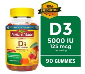 D3 Gummies – 5000 IU (125 mcg) Per Serving, Dietary Supplement, 90 Gummies - Picture 1 of 6