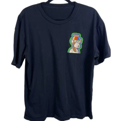 Kevin Hart Bored Ape Colorful Rainbow Black T-Shirt - Image 1 of 4