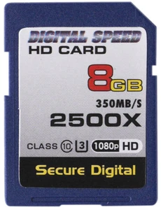 Digital Speed Memory 8GB 2500X Professional High Speed 350MB/s Error Free (SDHC) - Picture 1 of 1