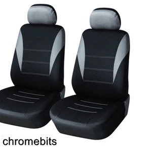 Per Skoda Scala Rapid Coprisedile 2pc Set Airbag Compatibile Nero & Grigio - Imagen 1 de 3