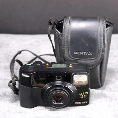 Pentax ESPIO 110 Point & Shoot 35mm Film Camera, 38-110mm Zoom Lens, Case MINT! - Image 1 of 4