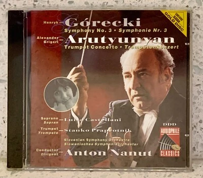 GORECKI Symphony 3 ARUTIUNIAN Trumpete Concerto (CD Audiophile) NANUT Foto 1 de 2