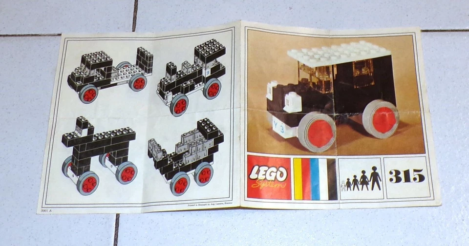 LEGO System ISTRUZIONI 315 Taxi europeo European Taxie - manuale libretto 1963 - Immagine 1 di 1