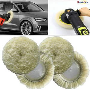 Polishing Pad Buffing Pads Kit 3in100% Natural Wool Hook Loop Grip Buffing Pad - Picture 1 of 7