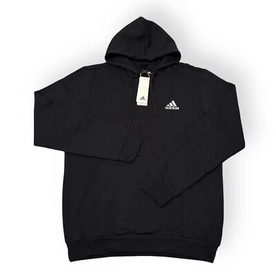 Adidas Sudadera con Capucha Polar Para Hombre Negro/Blanco Pullover Talla Grande GV5294 Nuevo Foto 1 de 4
