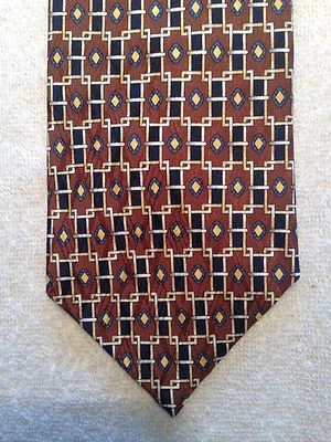 CORBATA HOMBRE GEOFFREY BEENE 3,75 X 61 AZUL MARINO MARRÓN CON ACENTO DORADO Foto 1 de 4