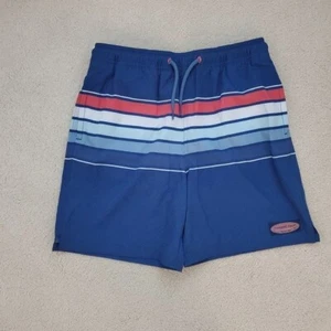 Vineyard Vines Boys Blue Stripe Swim Shorts Trunks szM (12-14) - Picture 1 of 16