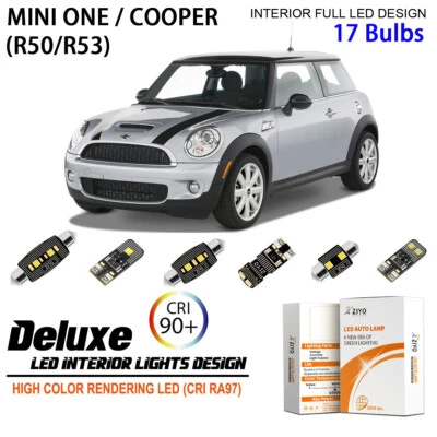 Комплект из 17 светодиодных ламп для салона белый для R50 R53 2001-2006 MINI Cooper Mini One - Изображение 1 из 4