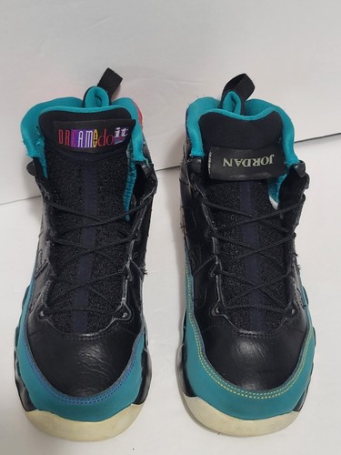 Scarpe da basket Nike Air Jordan 9 retrò da ragazzo taglia 3 anni nere sportive sneakers