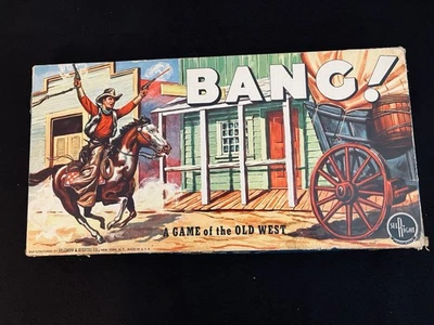 Vintage 50s “BANG!” Old West Selchow & Righter USA Cowboy Western Board Game - Image 1 of 4