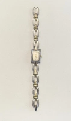 GRUEN LADIES SILVER & GOLD TONE METAL LINK BRACELET DRESS WATCH~ GR7376-098-PC21 - Image 1 of 4