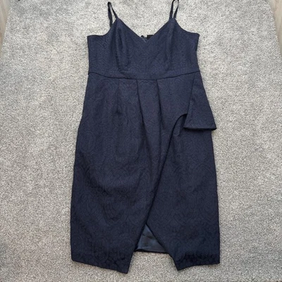 City Chic Dress Womens 18 Textured Midi Cocktail Party Adjustable Straps - Image 1 of 4