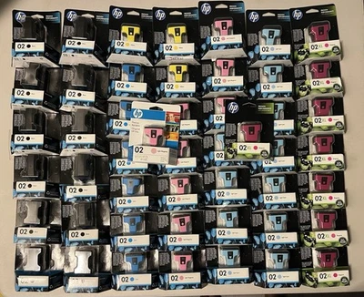 Lot of 49 HP 02 EXPIRED Ink Cartridges for Photosmart Sealed NIB 2013 - 2015 - Image 1 of 4