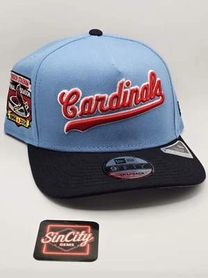 Cleveland Guardians Busch Stadium New Era A-Frame 9FIFTY 2 Tone SnapBack Hat Cap - Image 1 of 4