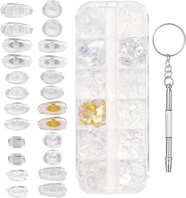 VOLUMOON 60 Paar Brillen Nasenpads, Nasenpads Brillen Reparatur Set, 12 Stile Luftkammer