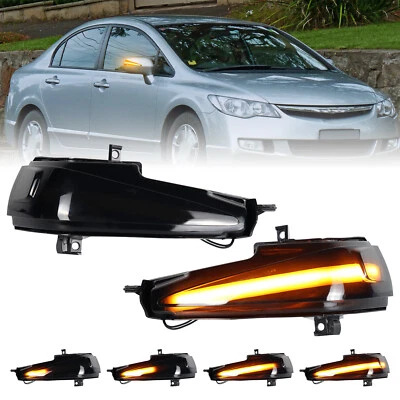 Luces LED dinámicas de señal de giro de espejo para Honda Civic Mk8 FG1 FG2 FA1 FA2 FD1 Foto 1 de 4