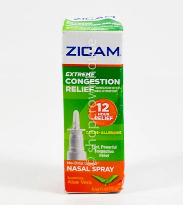 Zicam EXTREME ALIVIO DE CONGESTIÓN aloe .5 oz líquido sin goteo spray nasal 07/2026 Foto 1 de 4